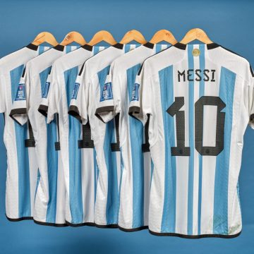 Venden seis camisetas de Messi usadas en Qatar 2022 por 7.8 mdd