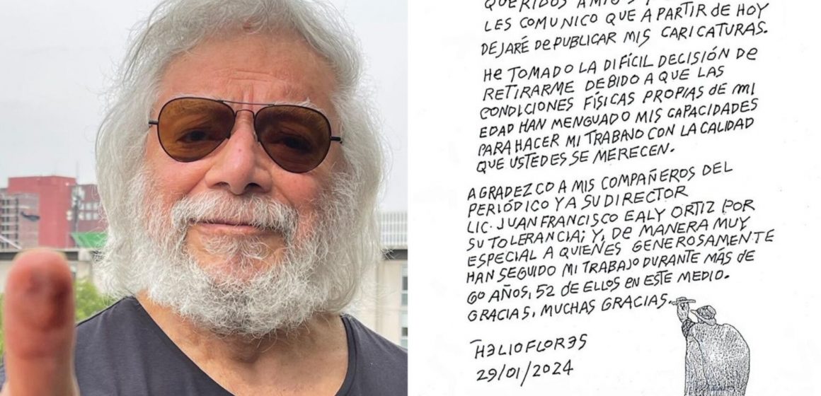 Tras 60 años de carrera, el caricaturista Helio Flores anuncia su retiro