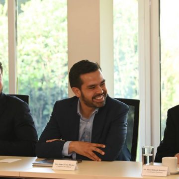 Dante Delgado, Álvarez Máynez y Samuel García se reunieron con embajadores de la UE