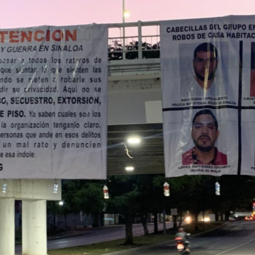 “No hay guerra en Sinaloa”, aparecen mantas presuntamente firmadas por Iván Archivaldo Guzmán
