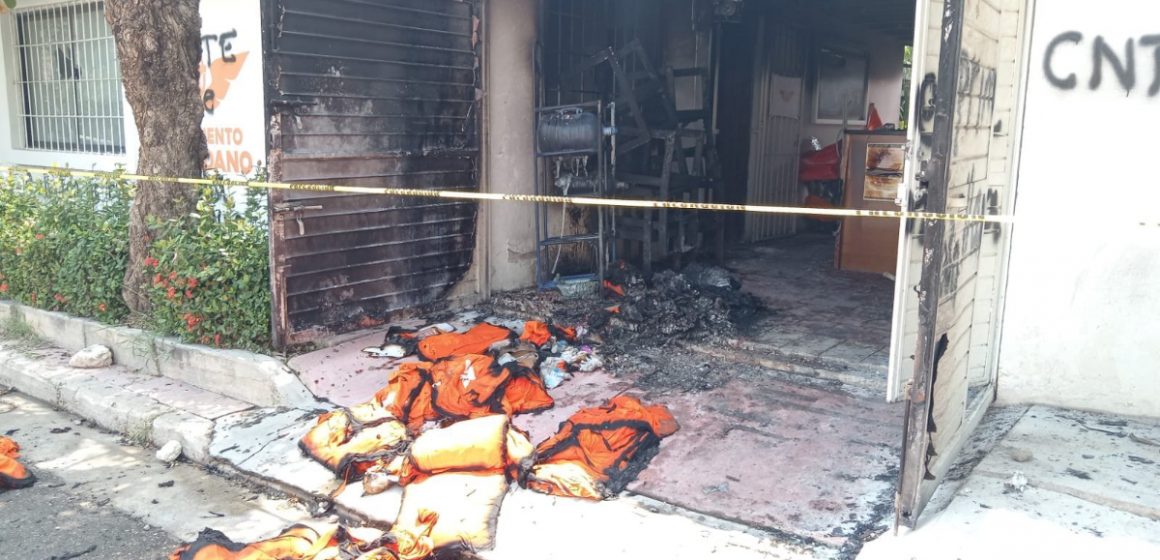 Incendian sede de Movimiento Ciudadano en Chiapas; no se reportan heridos