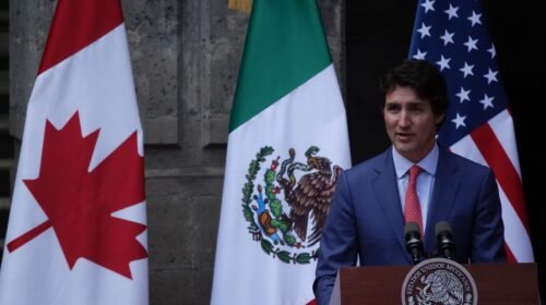 Justin Trudeau durante la celebración de la décima Cumbre de Líderes de América del Norte.
