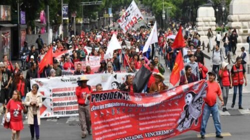 CNTE MARCHA BLOQUEO CENTRO HISTORICO PALACIO NACIONAL MAEDSTROS