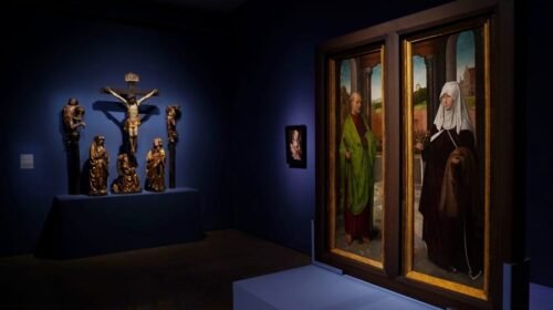 VALLADOLID,12/12/2023.- El siglo XVI marca el inicio de la Edad Moderna desde pautas y valores como la razón y el progreso que no sólo anidaron en la sociedad y política, sino que también tuvo su reflejo en el arte como testimonia la exposición "Tiempos Modernos" que inaugura en Valladolid este martes el Museo Nacional de Escultura. EFE/Nacho Gallego