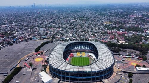 Fotografía de archivo aérea con un dron del estadio Azteca en la Ciudad de México (México). EFE/Carlos Ramírez