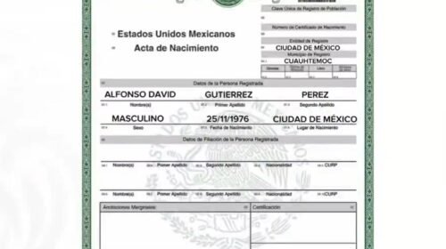acta nacimiento