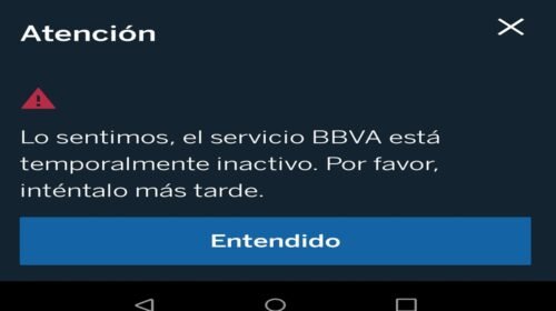 app banco bbva fallas servicio banda digital