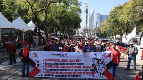 cnte protesta marcha