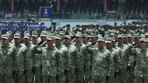CIUDAD DE MÉXICO, 13AGOSTO2025.- Elementos de la Secretaría de la Defensa Nacional durante el 4to Aniversario de la creación de la Comandancia del Ejército Mexicano realizado en Campo Marte.
FOTO: GRACIELA LÓPEZ/CUARTOSCURO.COM