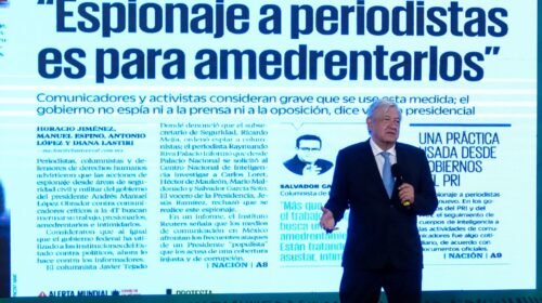 Andrés Manuel López Obrador dió inicio a la sección denominada Quién es quién en las Fake News durante la conferencia matutina en Palacio Nacional, dónde expuso una nota de el periódico El Universal