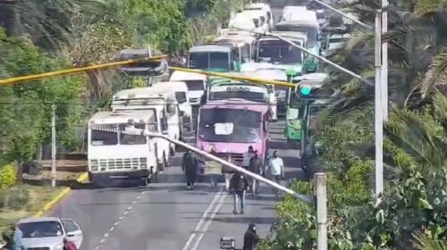 protesta camioneros edomex zocalo trafico bloqueos