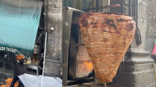 tacos al pastor mexico trompo video