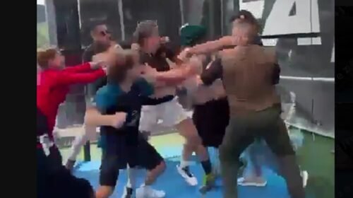 video golpiza club padel virales